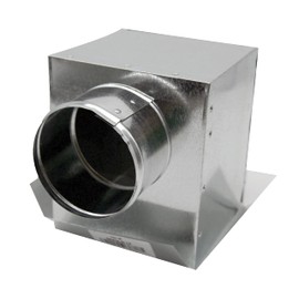 HVAC Premium Side Ceiling Box | Side Out Ceiling Register Box | 6" X 6" X 3" HVAC Ductwork Sheet Metal | Galvanized Steel Metal Box is Compatible with Duct 3"