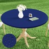 Smiry Round Picnic Tablecloth, Waterproof Elastic Fitted Table Covers for