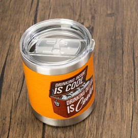 Rivers Edge Products 10 Oz Insulated Tumbler, Leak Proof Stainless Steel Tumbler With Lid, Spill Proof Tea, Wine, Cocktail, or Coffee Tumbler, To-Go Portable Travel Cup, Drinking Inside is Cooler