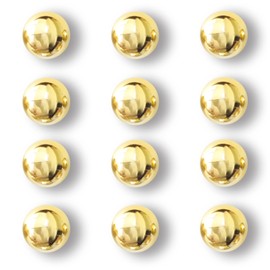 Janvelle Gold Fridge Magnets 12PCS Small Round Magnets for Refrigerator Decor 0.71inch Cute Photo Decorative Magnet Set Mini Magnets for Office Whiteboard