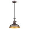 zeyu Farmhouse Pendant Light, 1-Light Industrial Hanging Light Fixture 11-inch,