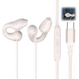 (2025 Newly Designed Ear Cuffs, Earphones, Earcuffs, Earphones, Wired Earphones, Wired Earphones, No Blocking Ears, Gaming Earphones, Ear Hooks, Difficult to Fall Off, Volume Adjustment, Sound Leakage