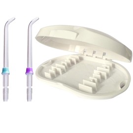 WuYan Dustproof Nozzle Box for Waterpik + 2 Standard Oral Hygiene Tips Fits WP-100 WP-450 WP-250 WP-300 WP-660 WP-900