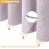 BTTN Lavender Shower Curtain - Linen Textured Heavy Duty Waterproof