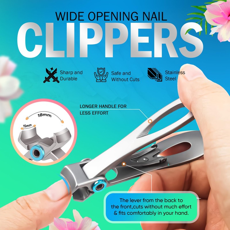 Toenail Clippers Set for Thick & Ingrown Nails Tough Toenail
