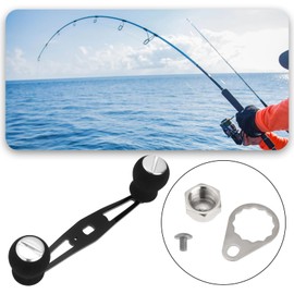 LT Easiyl 1 x fishing reel handle with EVA handle, compatible with Abu Garcia Daiwa baitcasting reel installation on the left or right side, fishing baitcast reel handle rocker