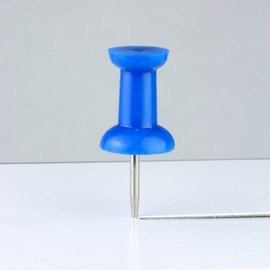 BAZIC Push Pins, Assorted Color Thumb Tacks Steel Point, Plastic Head Pin for Cork Bulletin Board Map Posters Office Home School (100/pack), 24-Packs