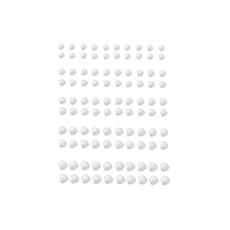 20 x Protective Caps M5 to M30 White Cap Nuts