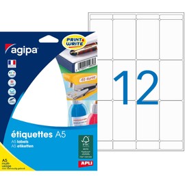 agipa 114086 Universal Labels 56 x 34 mm White