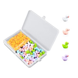 Thyonta 100 PCS Diy Handmade Accessories Resin Parts Micro Landscape Ornament Miniature Glow-in-the-Dark Colorful Ducklings Animal Moss Aquascape Beach Garden Decoration Pool Side