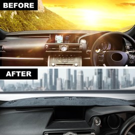 KUNGKIC Lexus RC 2015-2023 Specific RC300 RC350 RC300h RC200t F Sport Version L Fit Right-Hand Drive Sun Protection Shoe Board Protection Mat Non-Reflective Dashboard Cover Interior Parts Accessory