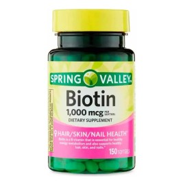 Spring Valley Biotina 1,000 Mcg 150 Softgels