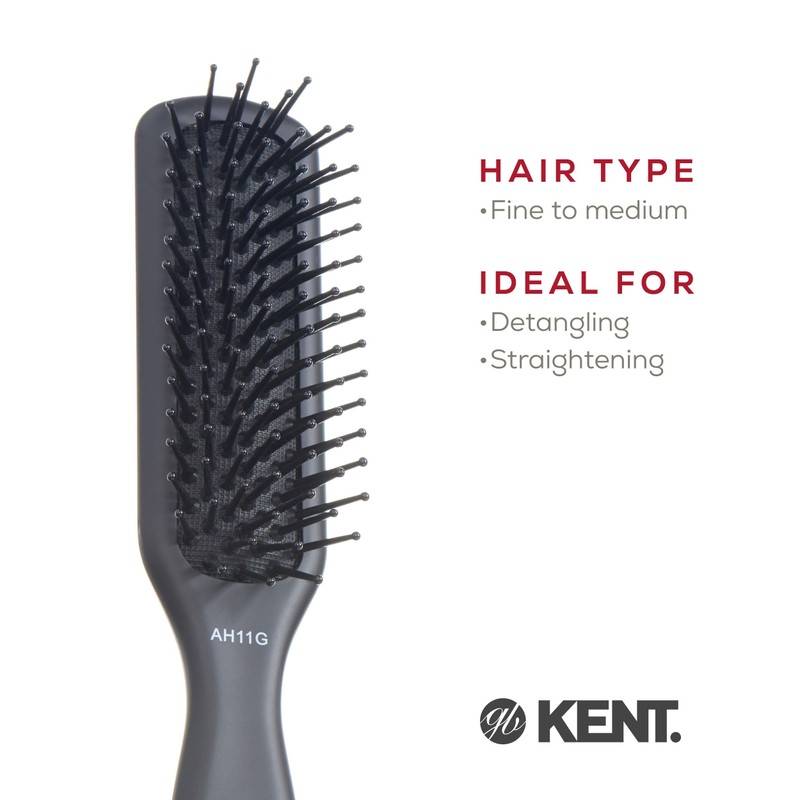 Kent AH11G Airhedz Pro Narrow Pin Hair Brush, Fine Pin