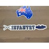 Army Combat Infantry Badge Rifle Window Strip Sticker with Clear