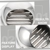 WHAMVOX Round Stainless Steel Vent Cover Windproof Louver Grille for