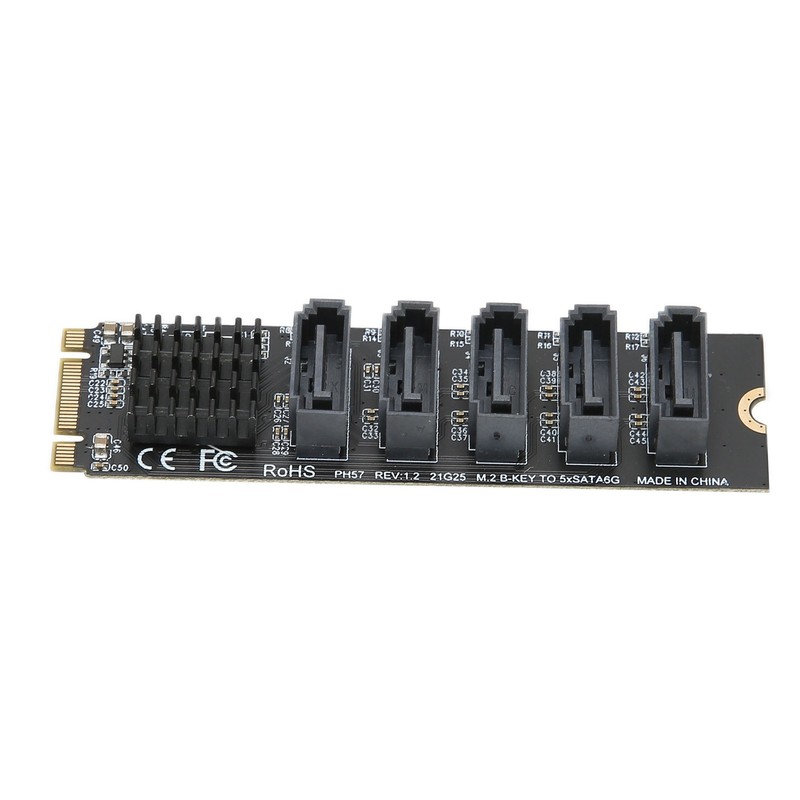 Convert Adapter Card M.2 NGFF BKEY SATA to 5 Port