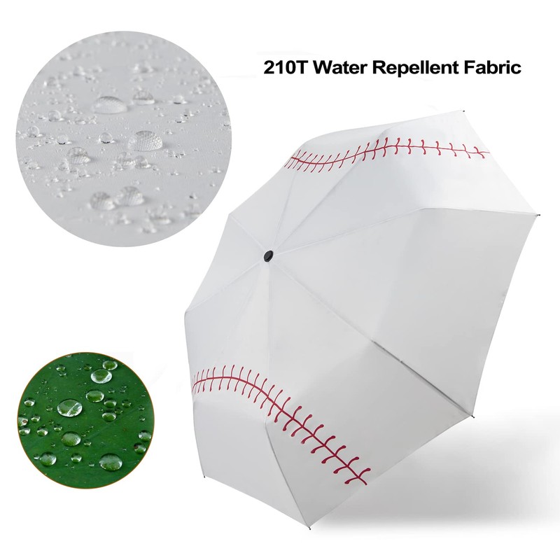 Lejorain 2 Packs Baseball Umbrella - Sports Game Umbrella Automatic