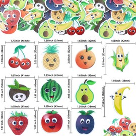 Gyufise 50Pcs Edible Fruit Theme Cupcake Toppers Apple Orange Peach Strawberry Banana Cupcake Picks Hawaii Fruit Cupcake Decor for Birthday Party Decoration Supplies