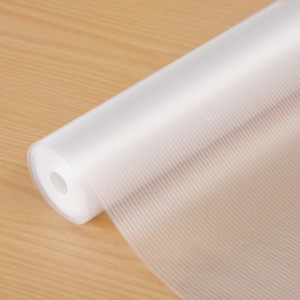 wohomuke Shelf Liners 21 inch x 20 ft Shelf Liners for Kitchen cabinets nonstick Lining Drawer Mats EVA Protector for Cupboard (Clear Ribbed,21 inch x 20 ft)