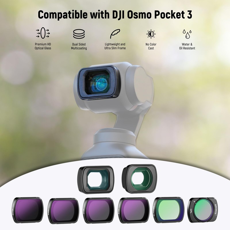 Neewer ND Filter Set (6 Pack) Compatible with DJI Osmo
