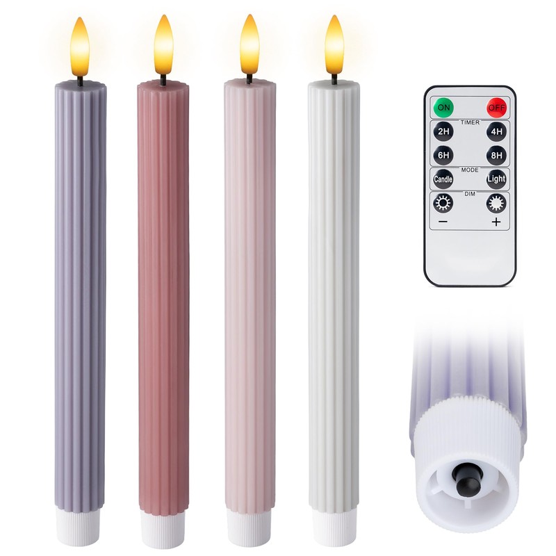 West Ivory Dusty Mauve Coordinated Pinkish Lilac 4 Pack, 10"