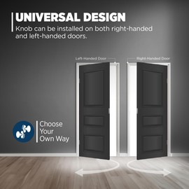 Weiser Troy Venetian Bronze Door Knob, Interior Door Handles/Privacy Knobs for Bedroom and Bathroom Doors, Keyless Bathroom/Bedroom Door Lock, Traditional Home Décor