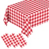 3 Pack Red and White Checkered Tablecloths Red Gingham Tablecloth