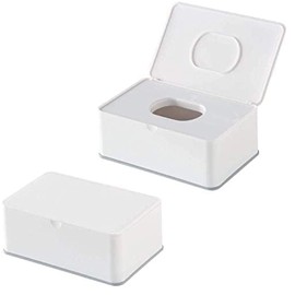 Ohe 67450 Wet Tissue Case, Height 4.9 x Width 7.4 x Height 3.0 inches (12.4 x 18.9 x 7.5 cm), White Cleaning Sheet, Flooring Wiper Sheet, Compatible with Both Types, Opens and Closes with One Hand,