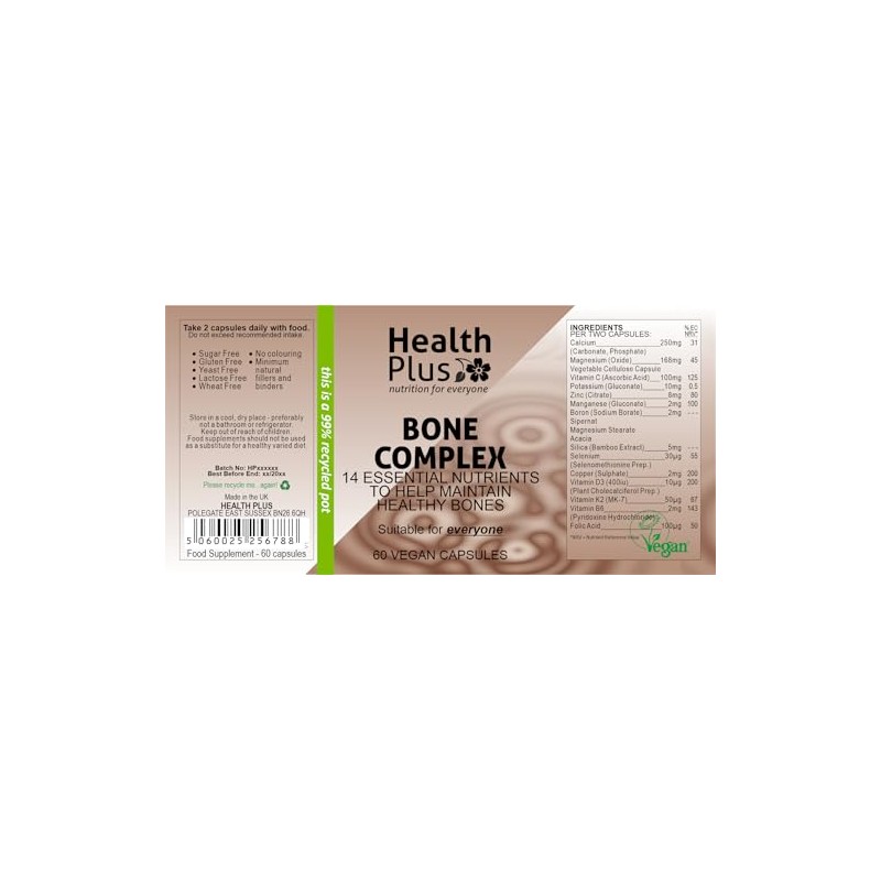 Health Plus Bone Complex : Bone Health Supplement - 60