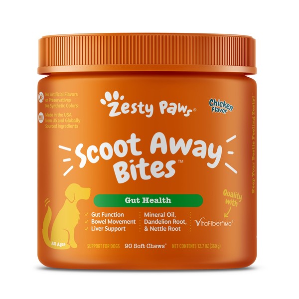 Zesty Paws Scoot Away Soft Chews for Dogs - with