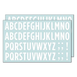 30 Sets - 25mm Letter Alphabet Stickers, Waterproof Vinyl Stick on Sticky Letters Wall Stickers - White