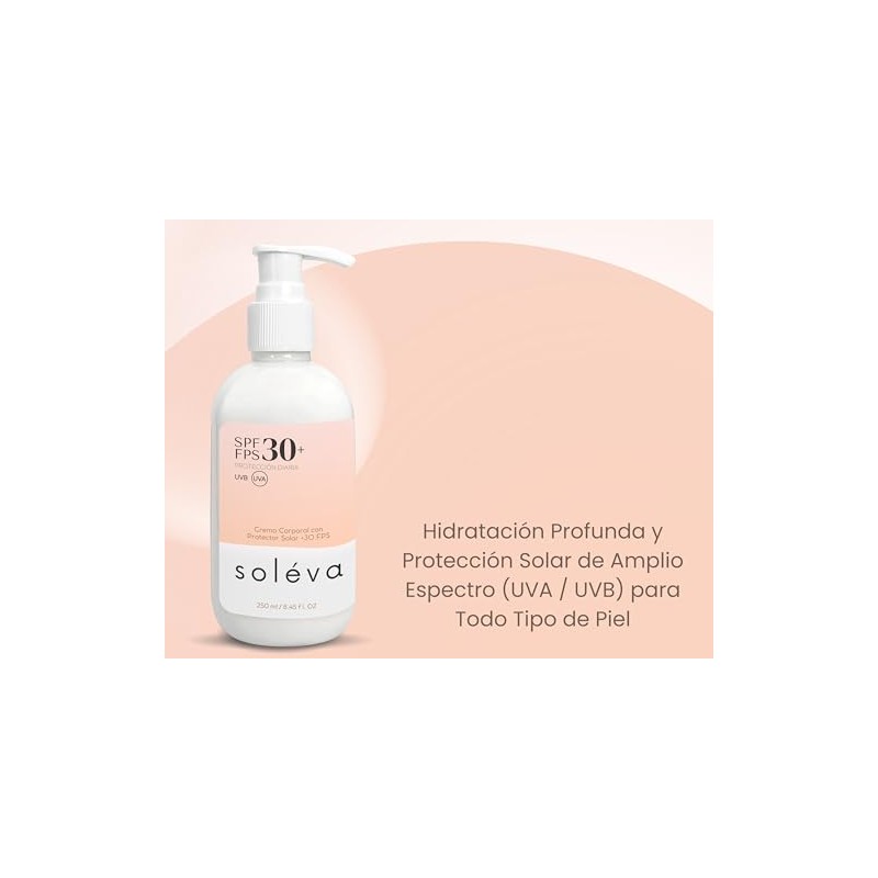 Solva 250ml. Crema Corporal con Proteccin Solar FPS 30 para