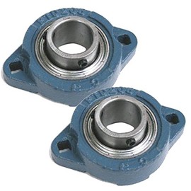 2X 1.1875in 2-Bolt Flange Cast Iron SBFTD206-19 Mounted Bearing SB206-19G+FTD206