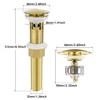 Rackickyer Bathroom Sink Drain, 2 Pack Gold Drain Stopper with