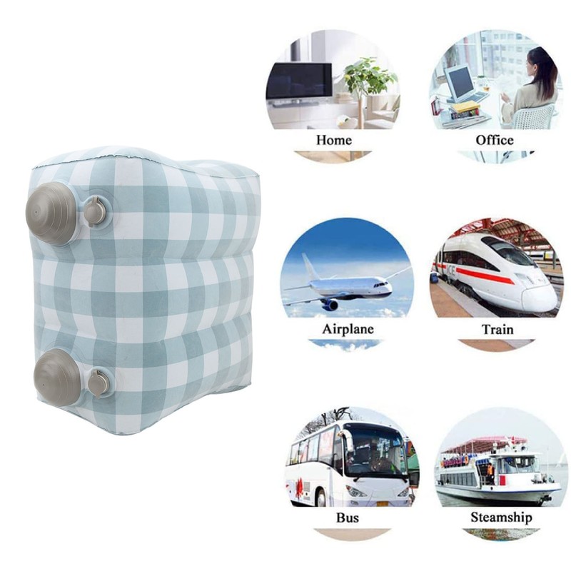 Inflatable Travel Foot Rest Pillow Car Foot Rest Pillow Leg
