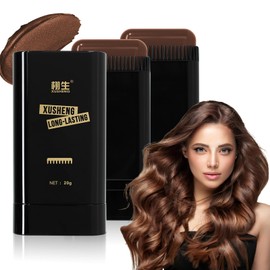 MLSMILE 2PCS Hair Color Comb,Safe Convenient Waterproof and Sweat-Proof Comb Hair Dye Cream,Coffee Portable Hair Colouring,2-in-1 Color Correction Stick with Comb to Cover Gray and White Hair