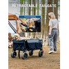 TIMBER RIDGE Beach Wagon with Tailgate, 300lbs Heavy Duty Collapsible