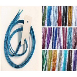 Shimmery 42" Multiple Solid Colors Flat Shoelaces for Shoes Teams Cheer Dance Gifts Sneakers Accessories (Bright Teal #32)