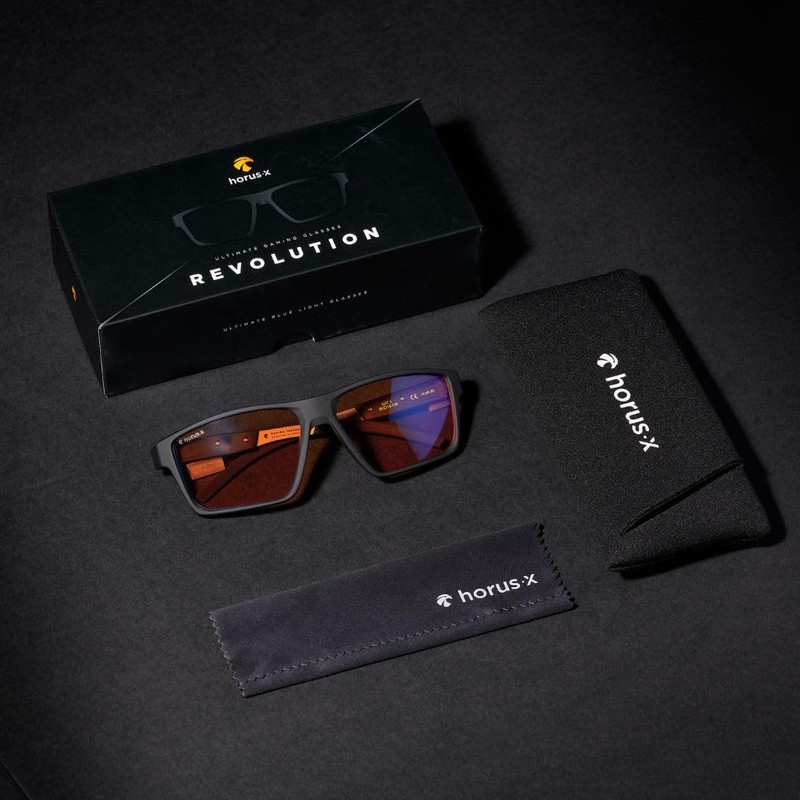 Horus X Gaming Glasses, Blue Light Blocking PC Glasses, Blue