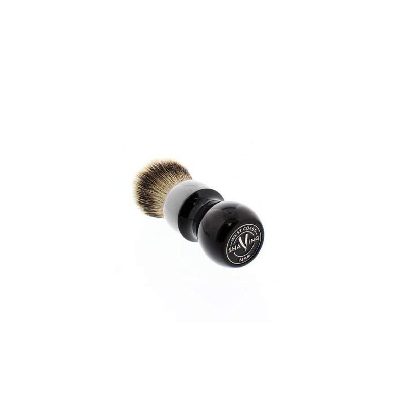 WCS Two-Tone Tall Silvertip Shaving Brush, Grey & Black