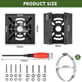 LPAMABA Universal Vertical Pole Mount Surveillance Camera Stainless Steel Corner Mount Vertical Pole Mount Surveillance Camera Mounting Bracket for CCTV Camera IP Camera with 20 cm Loops
