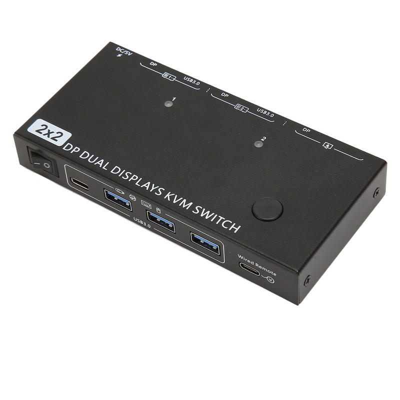 DisplayPort KVM Switch 2 In 2 Out 8K 30Hz 4