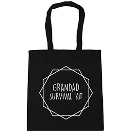 Hippowarehouse Grandad Survival Kit Tote Shopping Gym Beach Bag 42cm x38cm, 10 litres