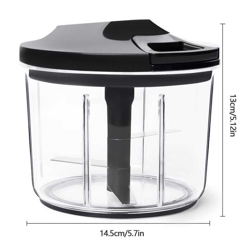 SUREWIN Manual Food Processor 1000ML Large Capacity Pull String Vegetable