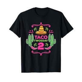 Taco Twosday 2nd Birthday Gift for Kids Boy Girl T-Shirt