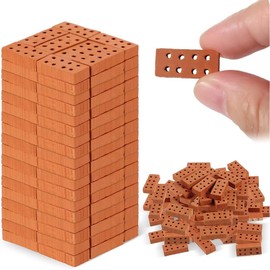NHQZ Mini Brick Miniature Brick Mini Model Bricks Building Bricks for DIY Building Dollhouse Garden Ornament House Toy Decoration, Pack of 50, bronze