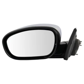 TRQ Left Mirror with Heat with Chrome Cover Drivers Side Compatible with 2005-2010 Chrysler 300 2005-2008 Dodge Magnum CH1320324
