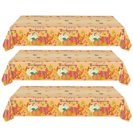 Snblzhef Thanksgiving Autumn Tablecloth Pumpkin Maple Leaf Autumn Harvest Season Home Dinner Kitchen Partys Holiday Decoration