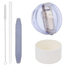 40oz Tumbler Detachable Flip Straw Lid for Cup Accessory, Leak Proof Replacement Lids for 40oz Mug, No Spill Flip Reusable Compatible Cover(Cream)