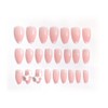 24 Pcs Beautiful White Edge Nail Tips Butterfly Nails for